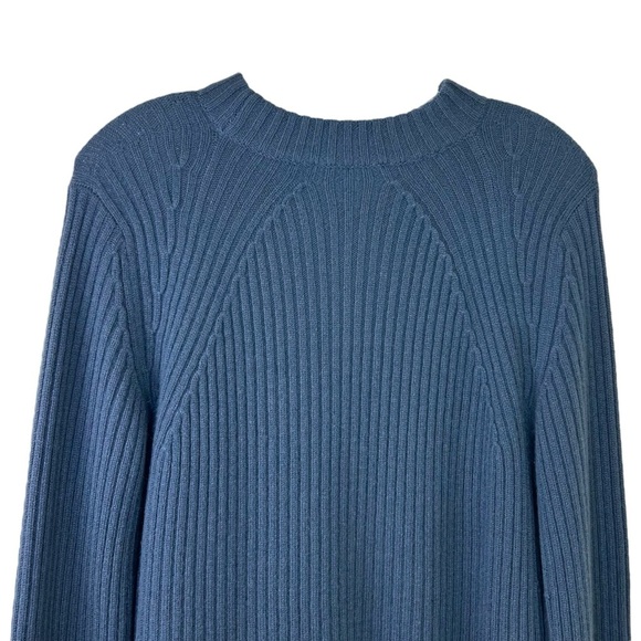 Vince - Women’s Wool, Cashmere Blend Knit Sweater in ‘Tide Pool’ - Blue, Medium - Picture 10 of 14